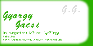 gyorgy gacsi business card